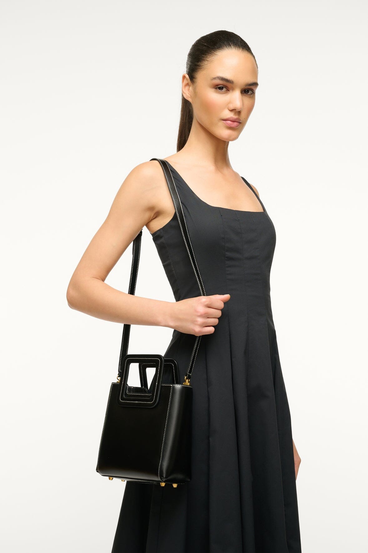 Mini Shirley Leather Bag | Black — 3