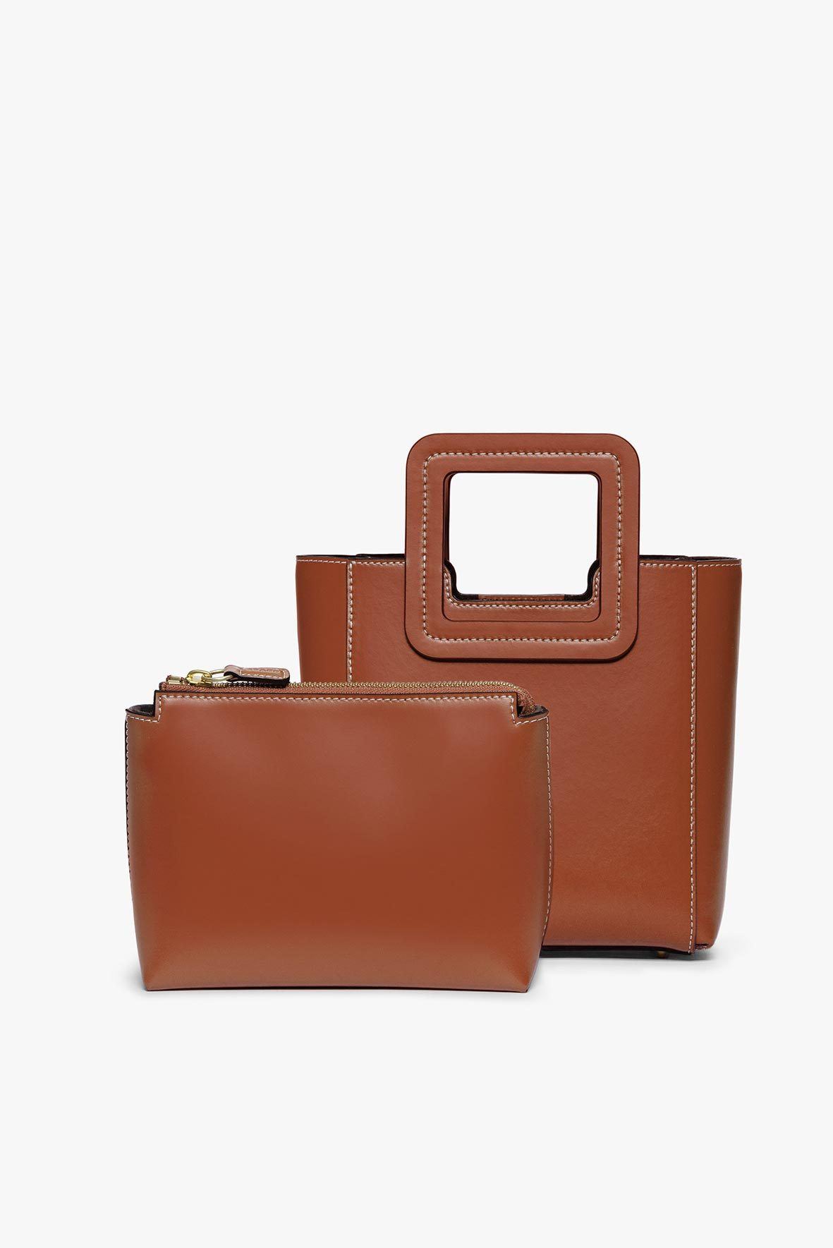 Mini Shirley Leather Bag | Saddle — 5
