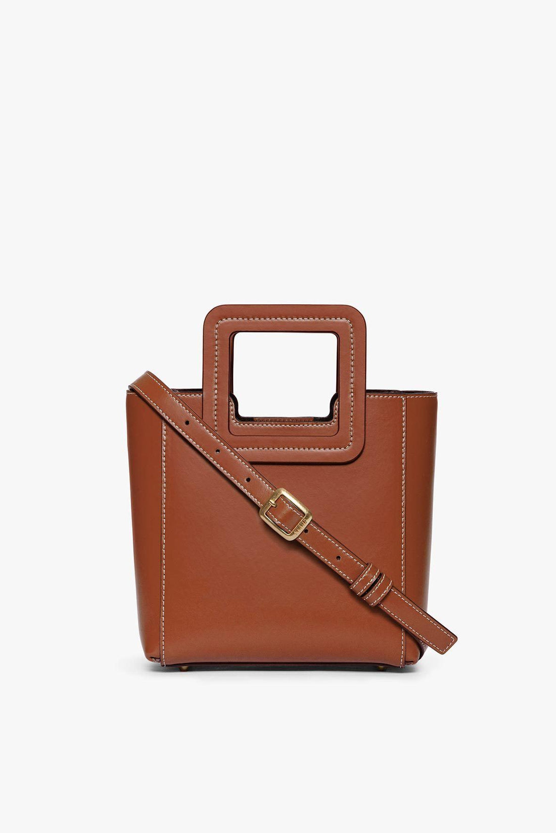 Mini Shirley Leather Bag | Saddle — 1
