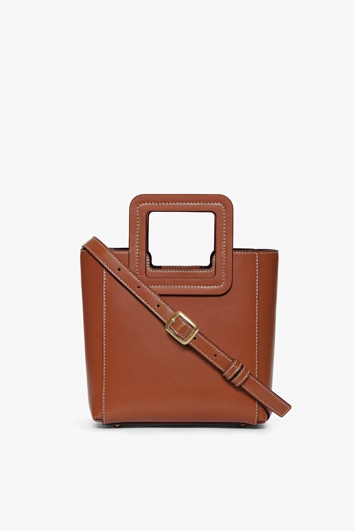 Mini Shirley Leather Bag | Saddle — 1