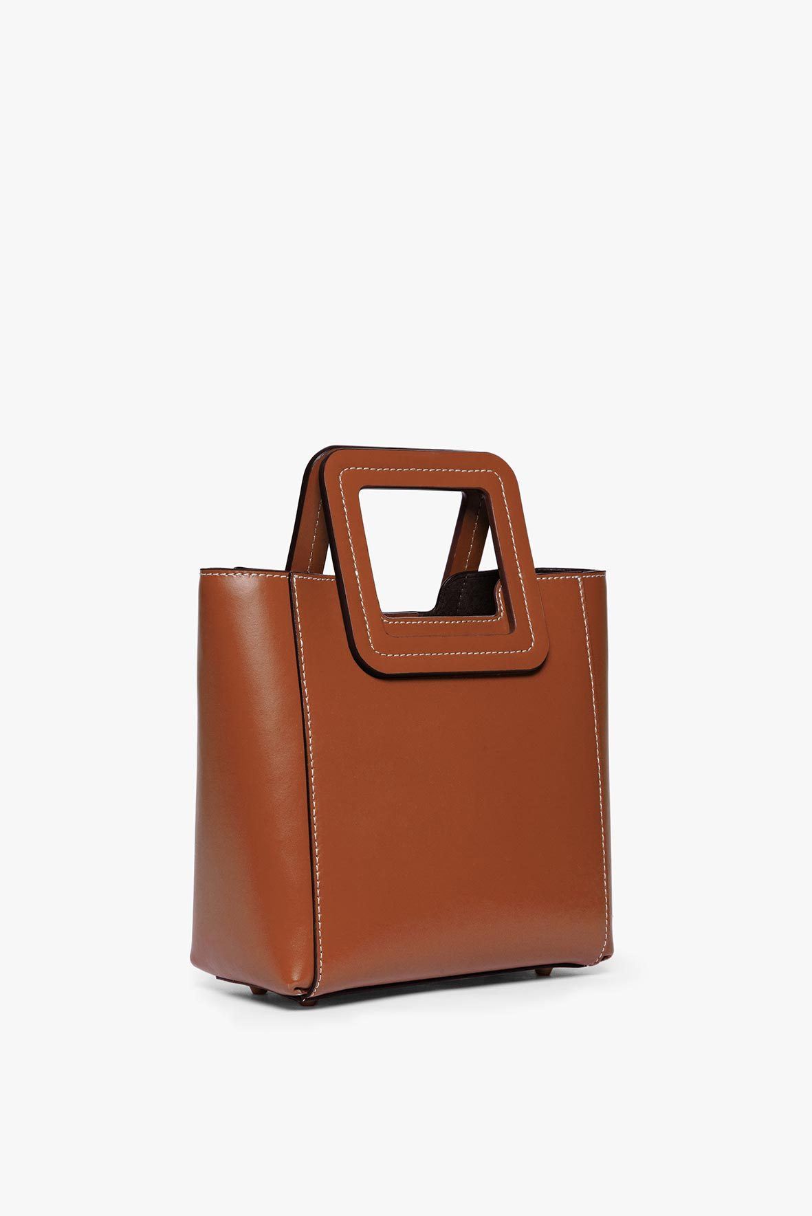Mini Shirley Leather Bag | Saddle — 7