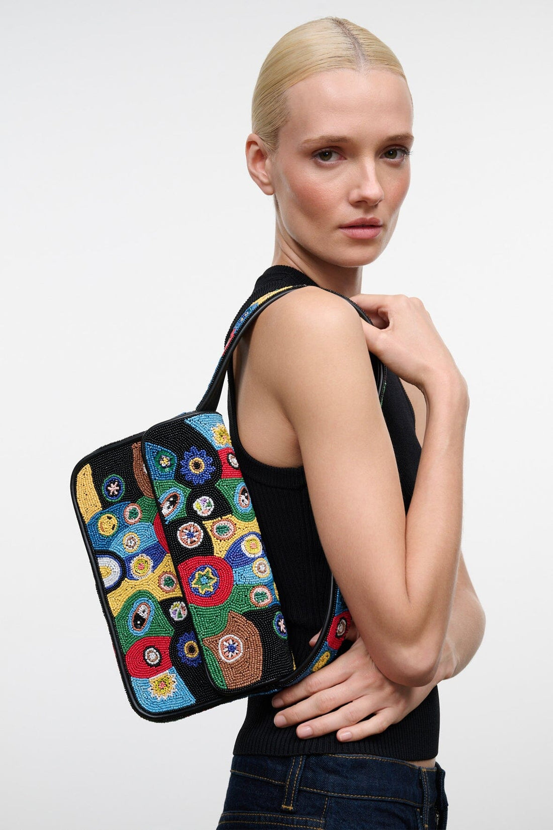 Tommy Beaded Bag | Black Millefiori — 1