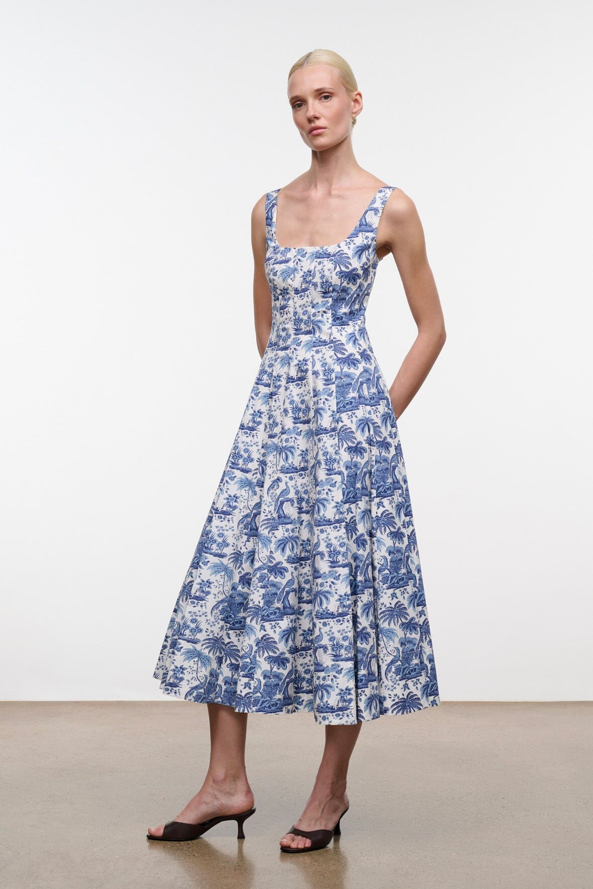Wells Dress | Blue Toile — 4