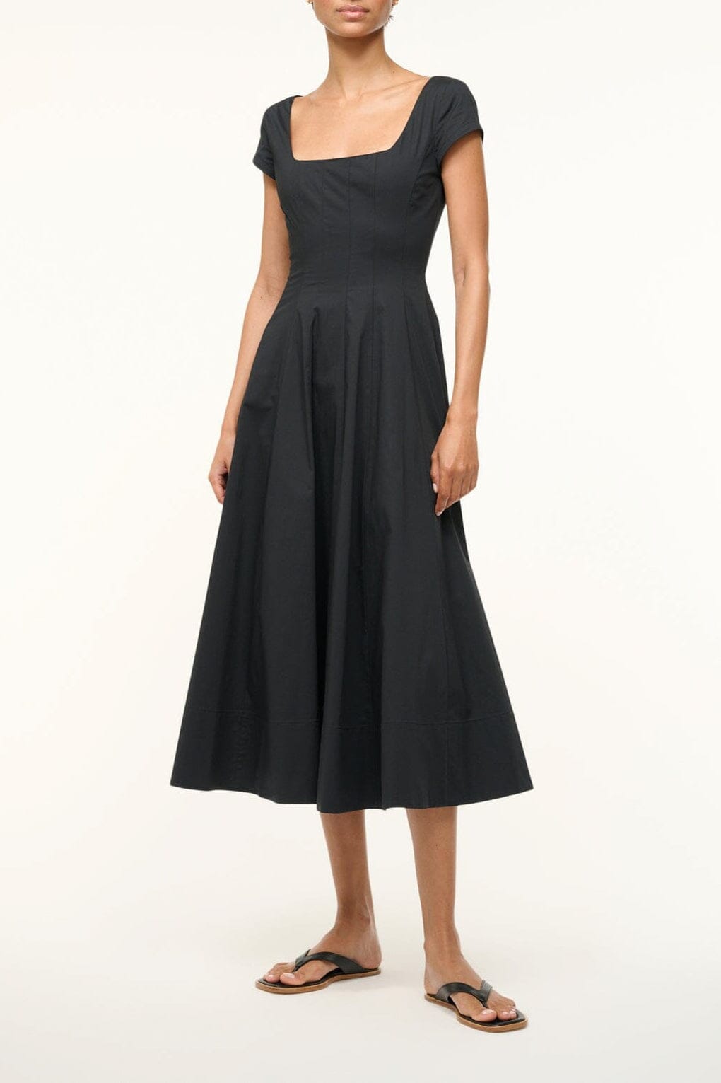 Short Sleeve Wells Dress | Black — 1