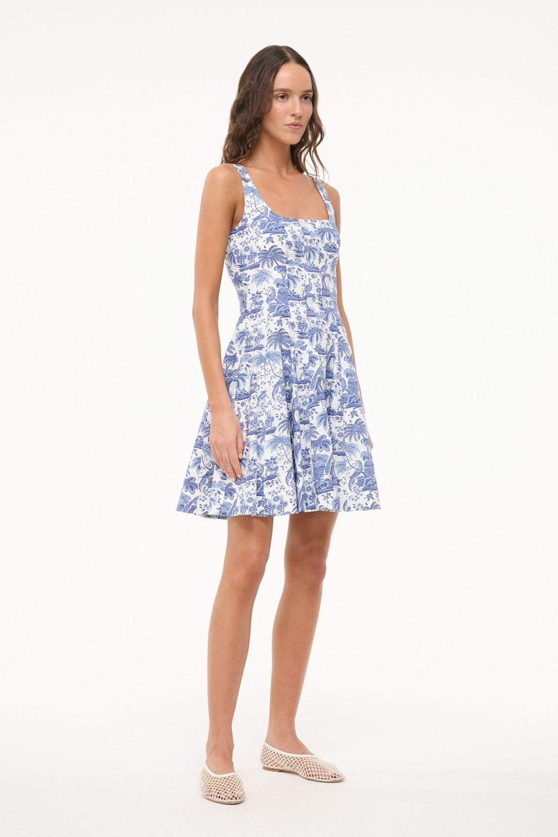 Mini Wells Dress | Blue Toile — 1