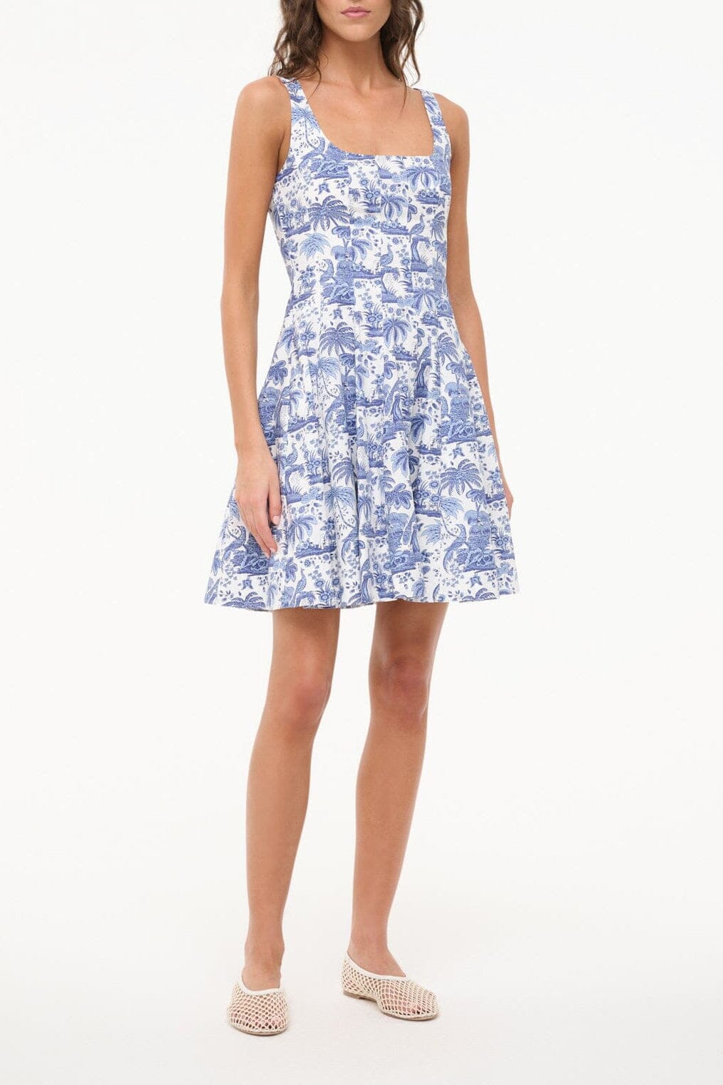 Mini Wells Dress | Blue Toile — 1