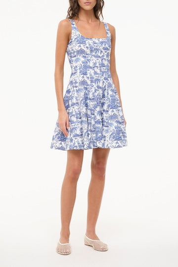 Mini Wells Dress | Blue Toile — 1