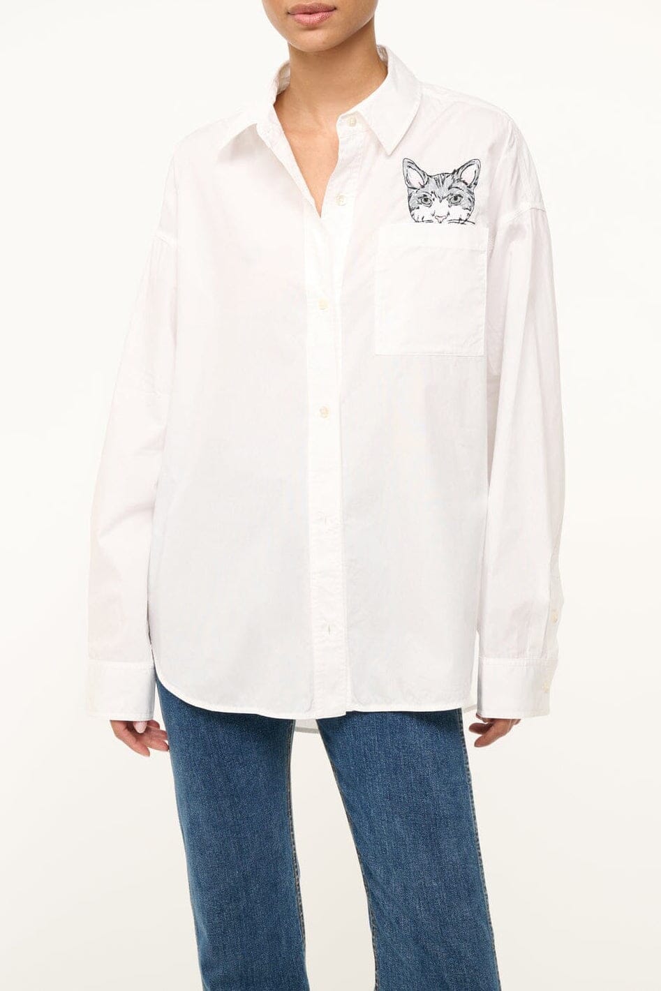 Custom STAUD x C.Bonz Classic Oversized Shirt | White — 1