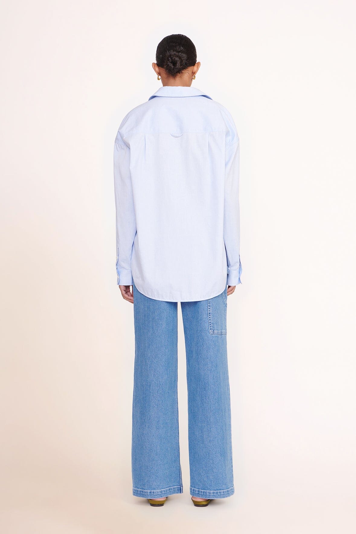 Custom STAUD x C.Bonz Classic Oversized Shirt | Oxford Blue — 4