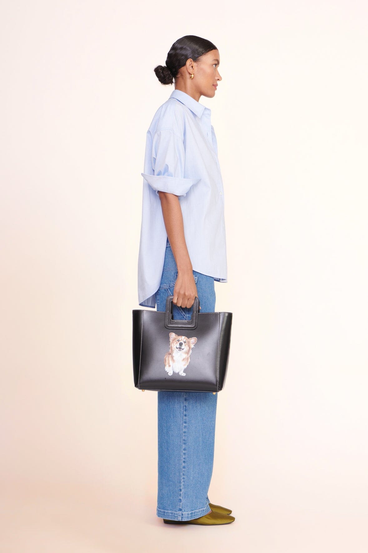 Custom STAUD x C.Bonz Classic Oversized Shirt | Oxford Blue — 7