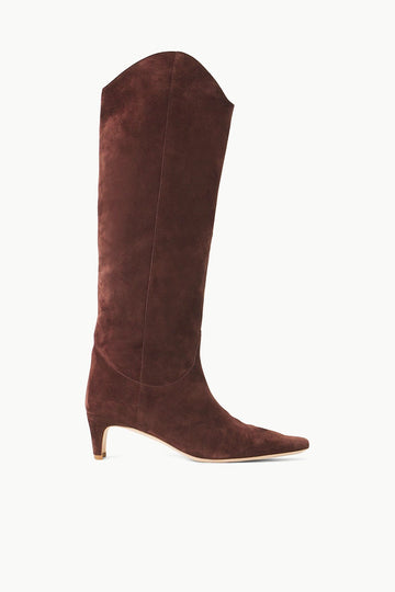 Western Wally Boot | Mahogany Suede — 1