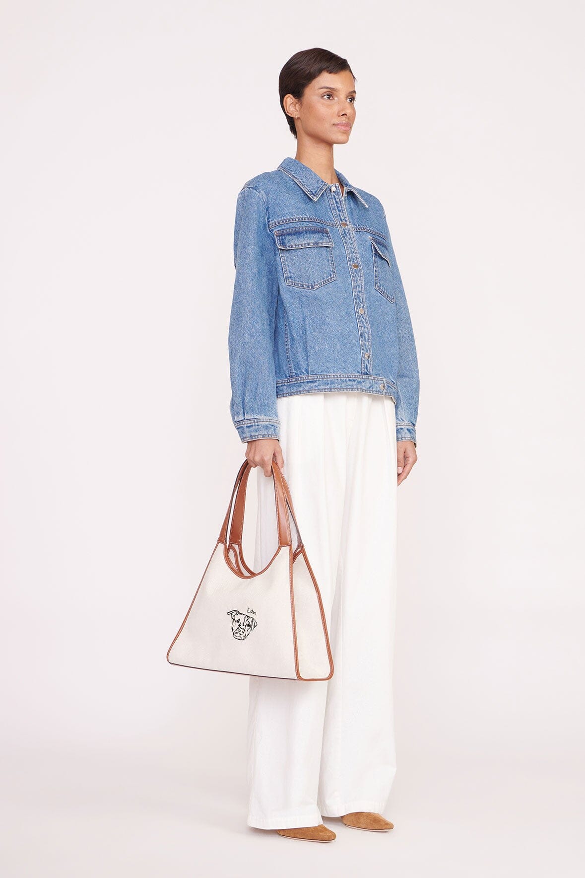 Custom STAUD x C.Bonz Soft Rey Bag | Cream Tan — 5