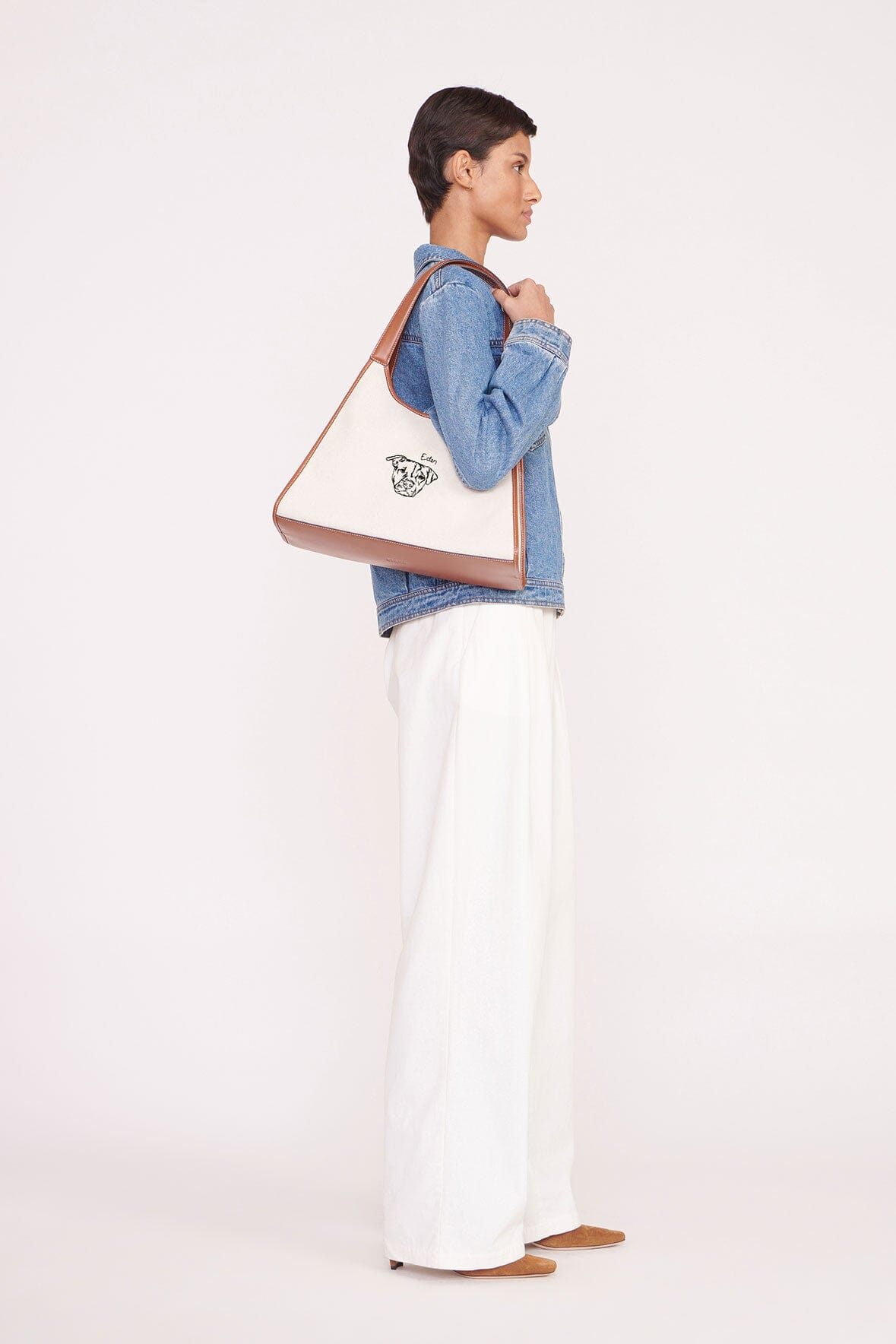 Custom STAUD x C.Bonz Soft Rey Bag | Cream Tan — 3