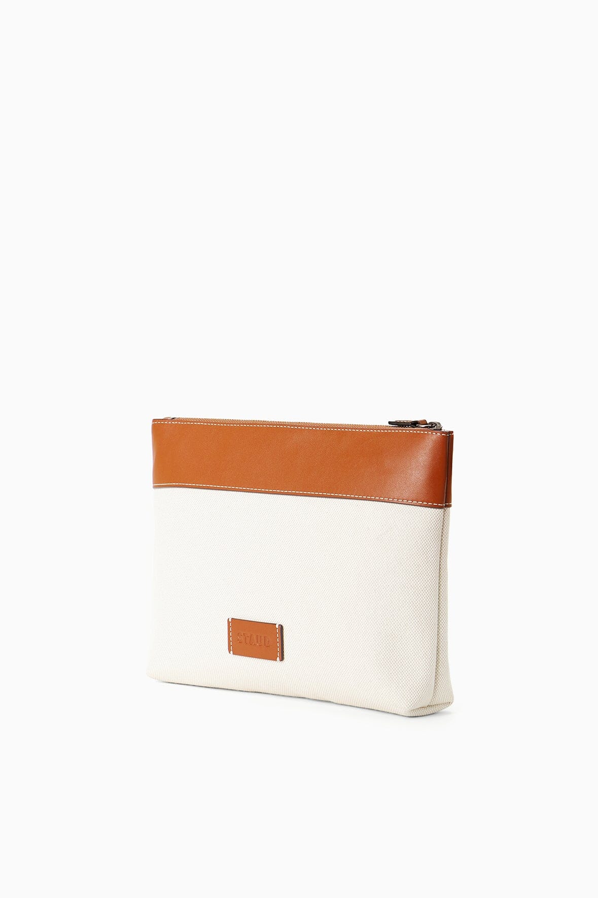 Custom STAUD x C.Bonz Duckie Zip Pouch | Cream Tan — 5
