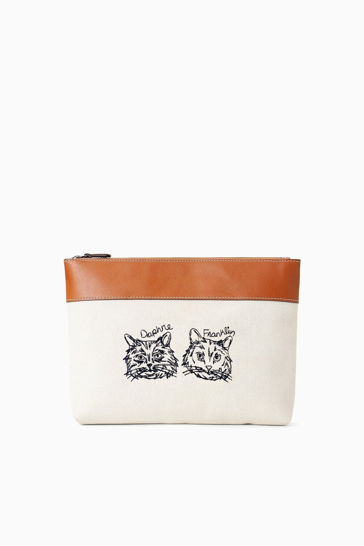 Custom STAUD x C.Bonz Duckie Zip Pouch | Cream Tan — 4