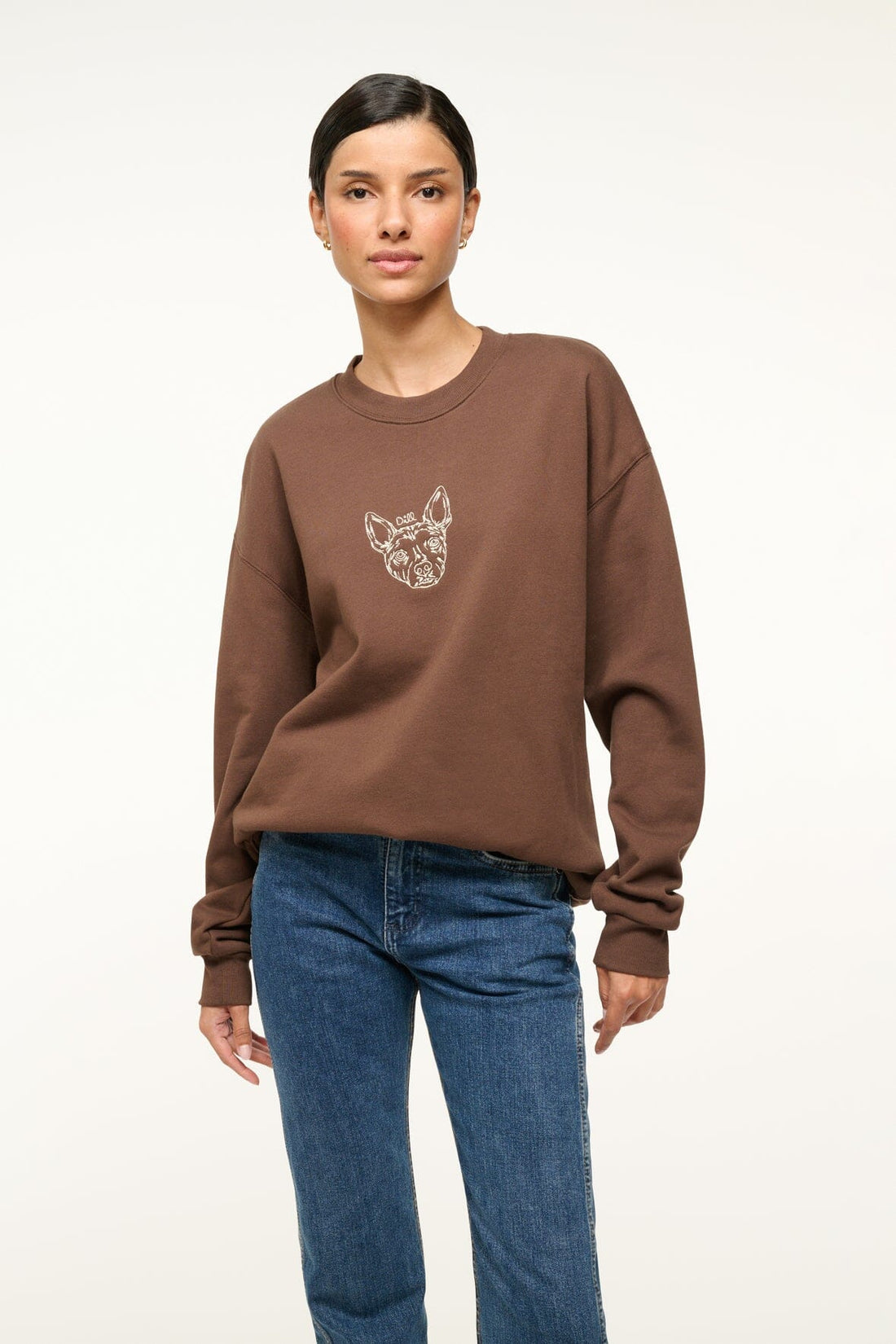 Custom STAUD x C.Bonz Oversized Sweatshirt | Brown — 1