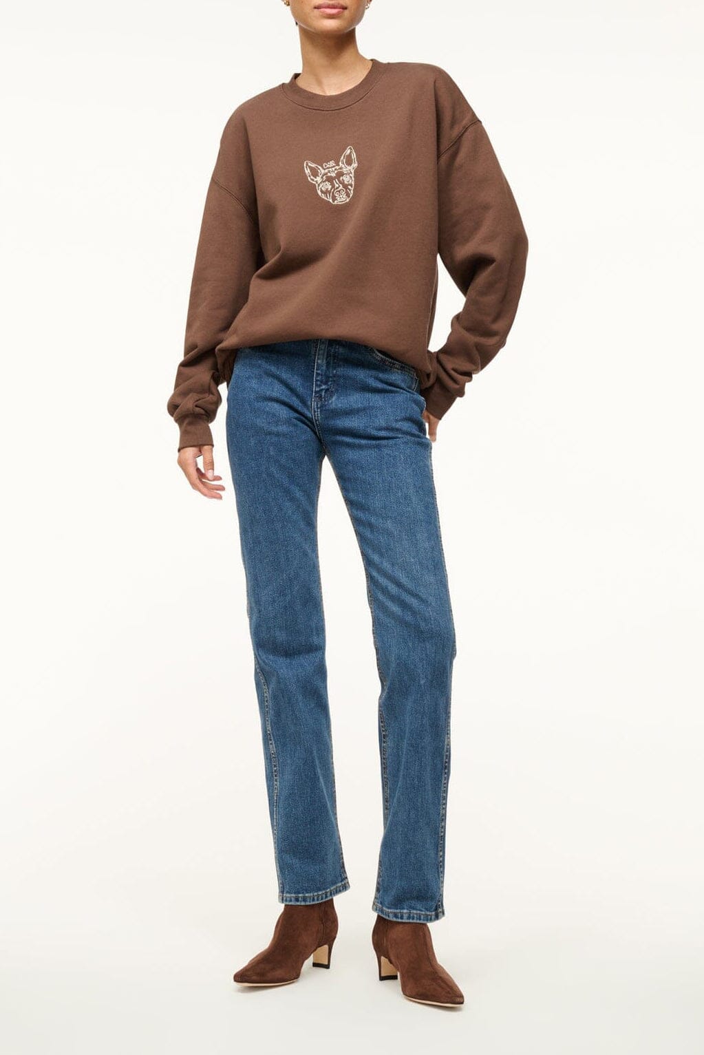 Custom STAUD x C.Bonz Oversized Sweatshirt | Brown — 1