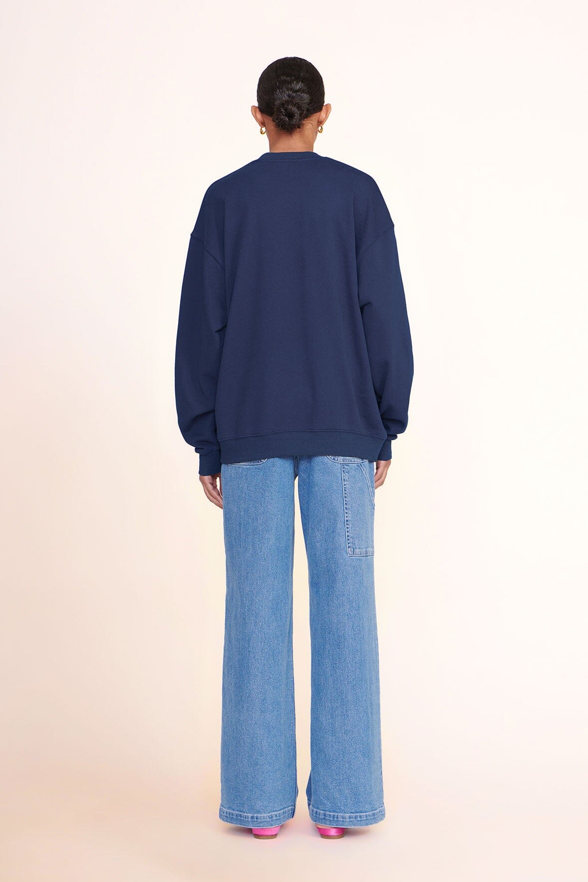 Custom STAUD x C.Bonz Oversized Sweatshirt | Navy — 3