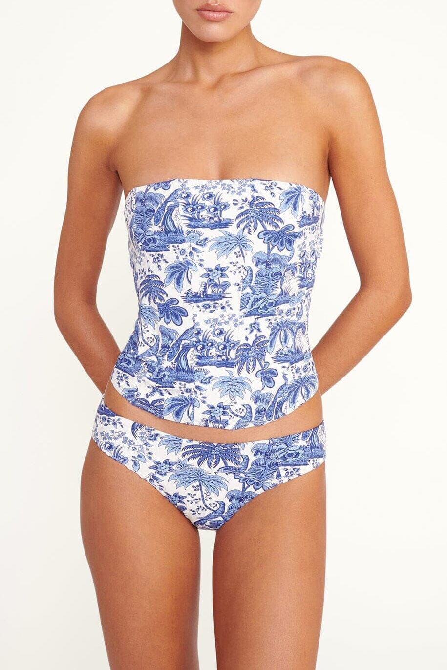 Francesca Bikini Top | Blue Toile — 1