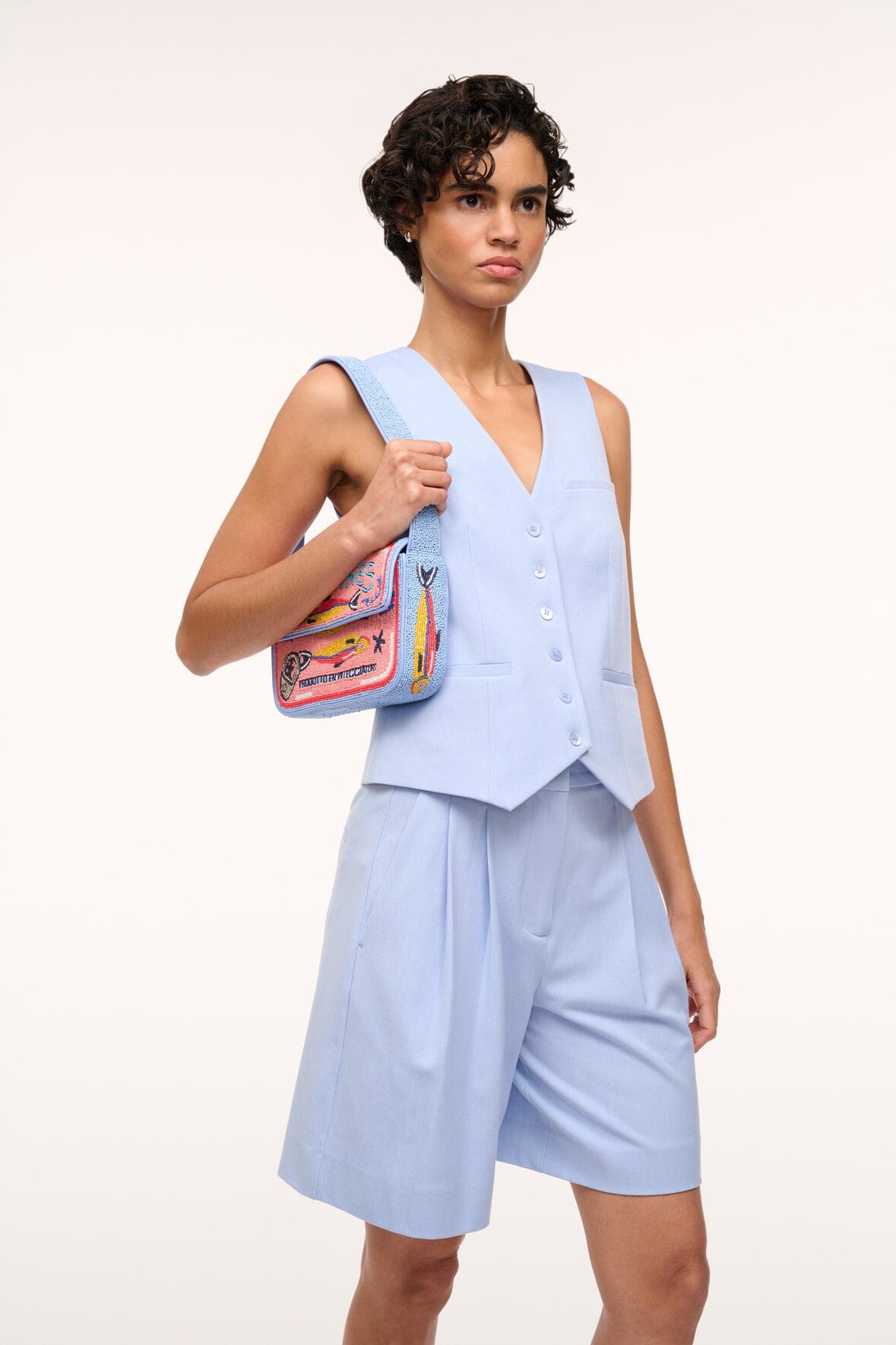 Tommy Beaded Bag | Staudines Pink — 2