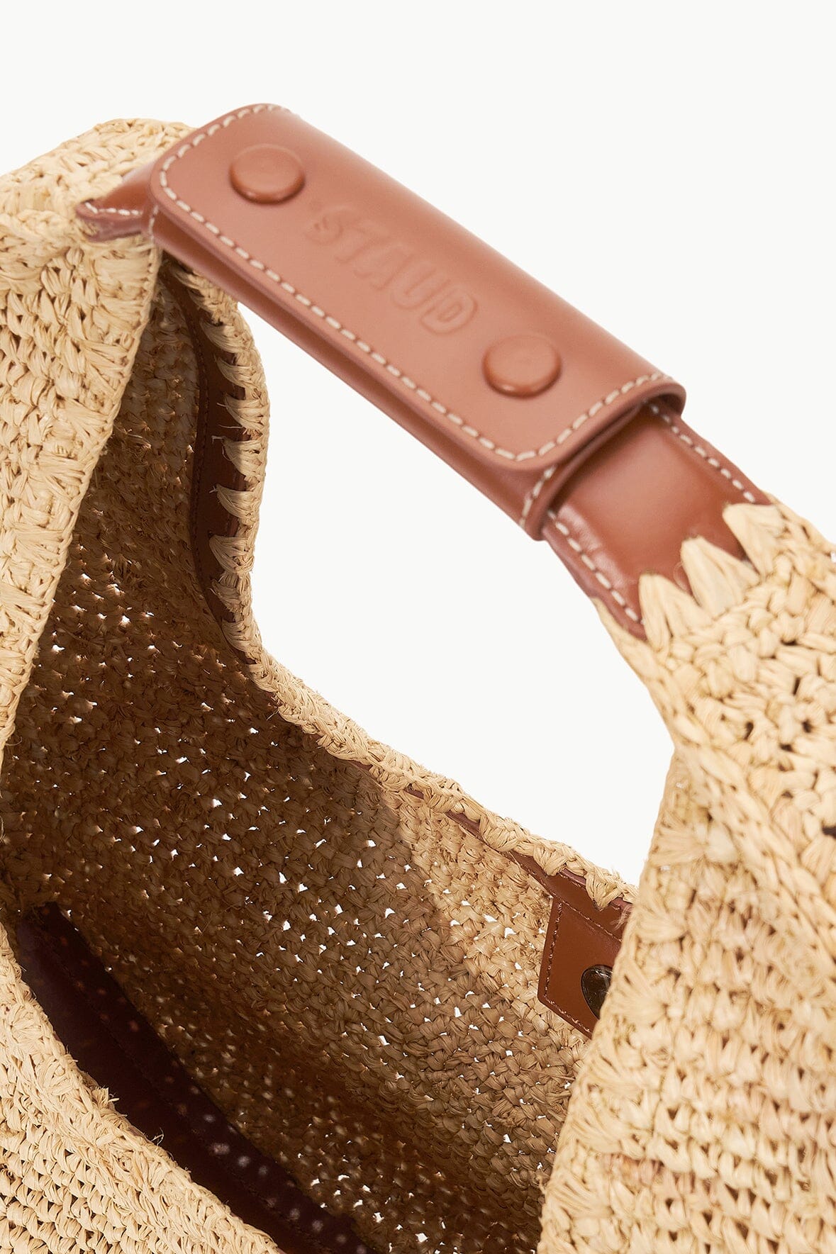 Large Raffia Moon Tote Bag | Natural Raffia — 4