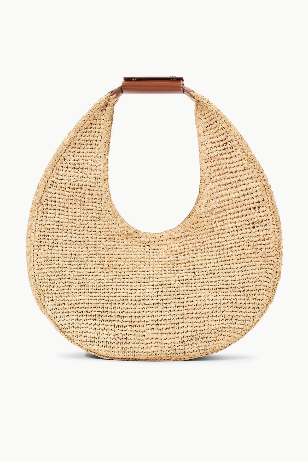 Large Raffia Moon Tote Bag | Natural Raffia — 1