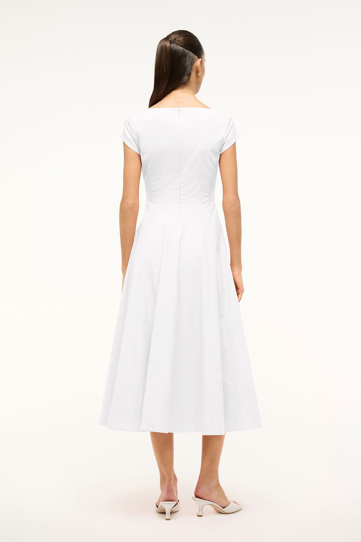 Short Sleeve Wells Dress | White — 4
