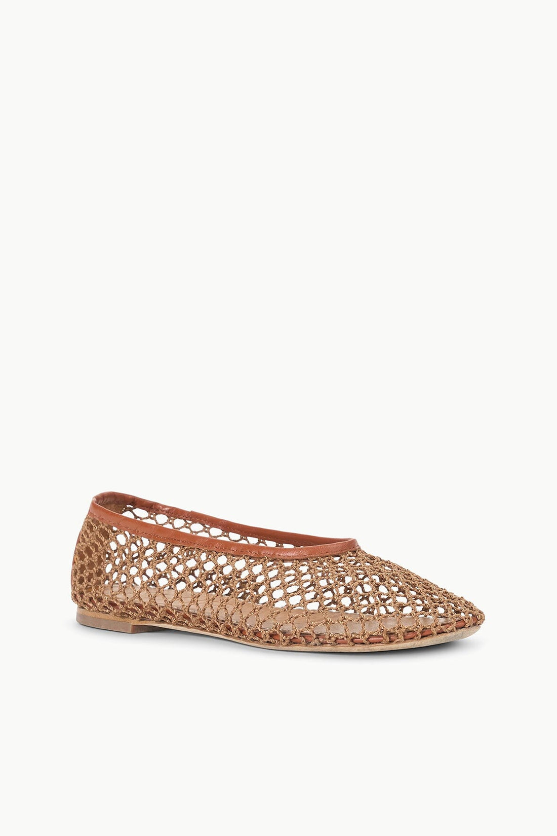 Alba Ballet Flat | Tan Netting — 1