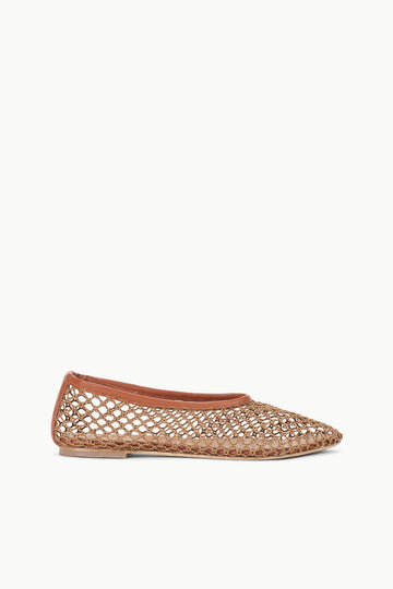 Alba Ballet Flat | Tan Netting — 1