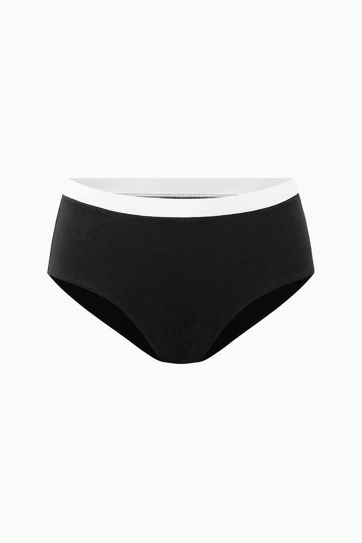 Devon High Rise Bikini Bottom | Black White — 5