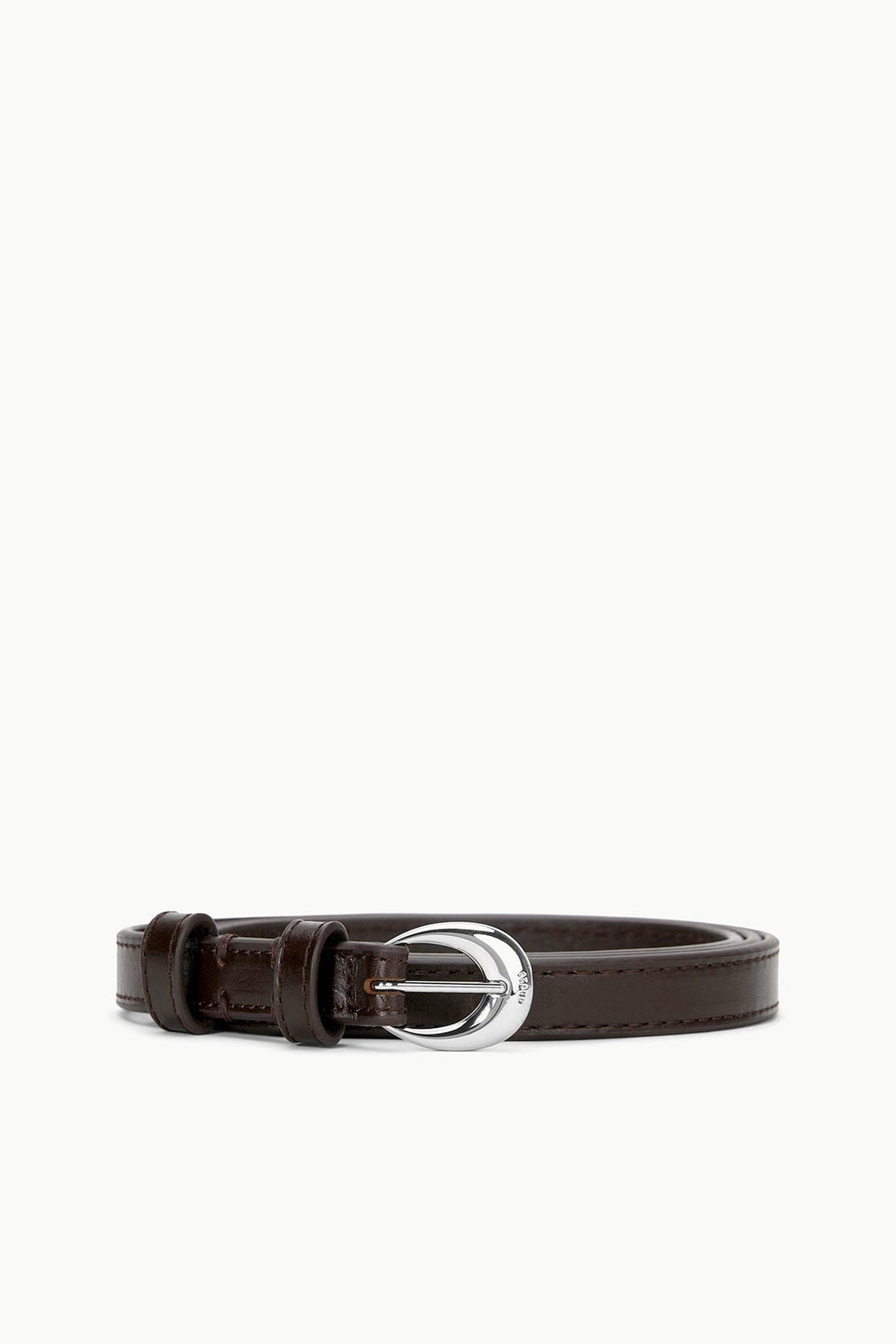 Slim Moon Buckle Belt - 13mm | Mahogany Silver — 1