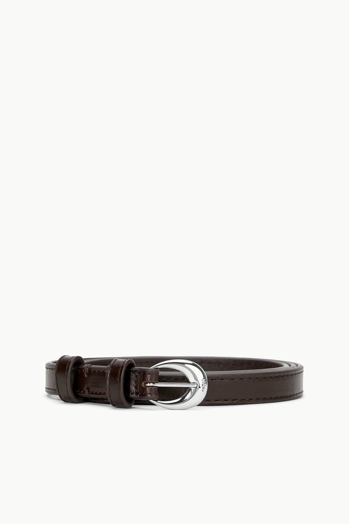 Slim Moon Buckle Belt - 13mm | Mahogany Silver — 1