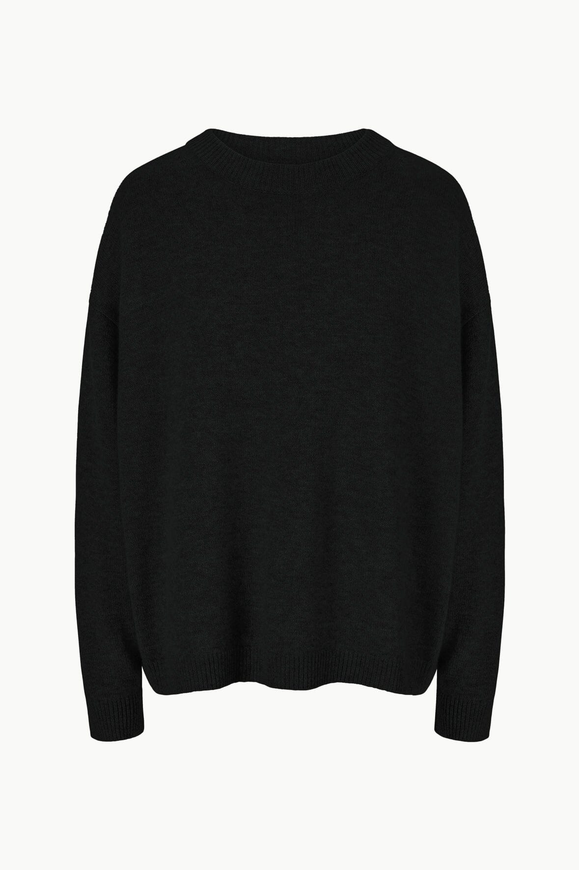 Serrano Cashmere Relaxed Crew | Black — 6