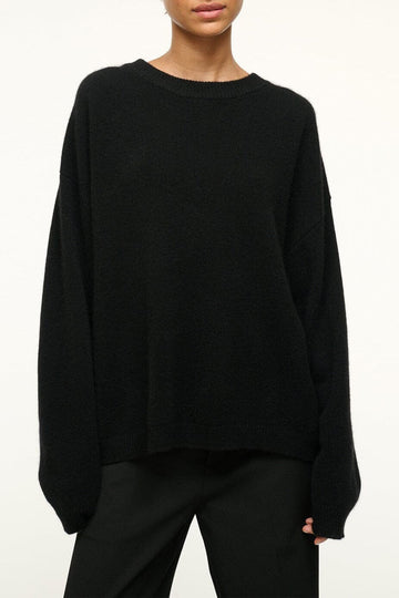 Serrano Cashmere Relaxed Crew | Black — 1
