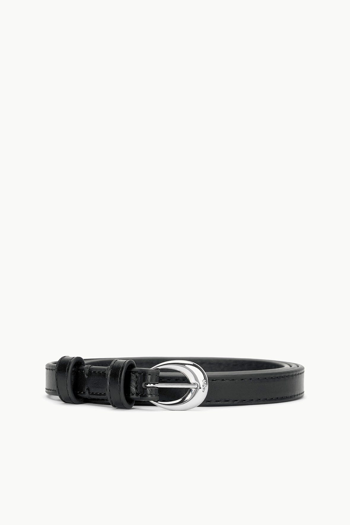 Slim Moon Buckle Belt - 13mm | Black Silver — 1