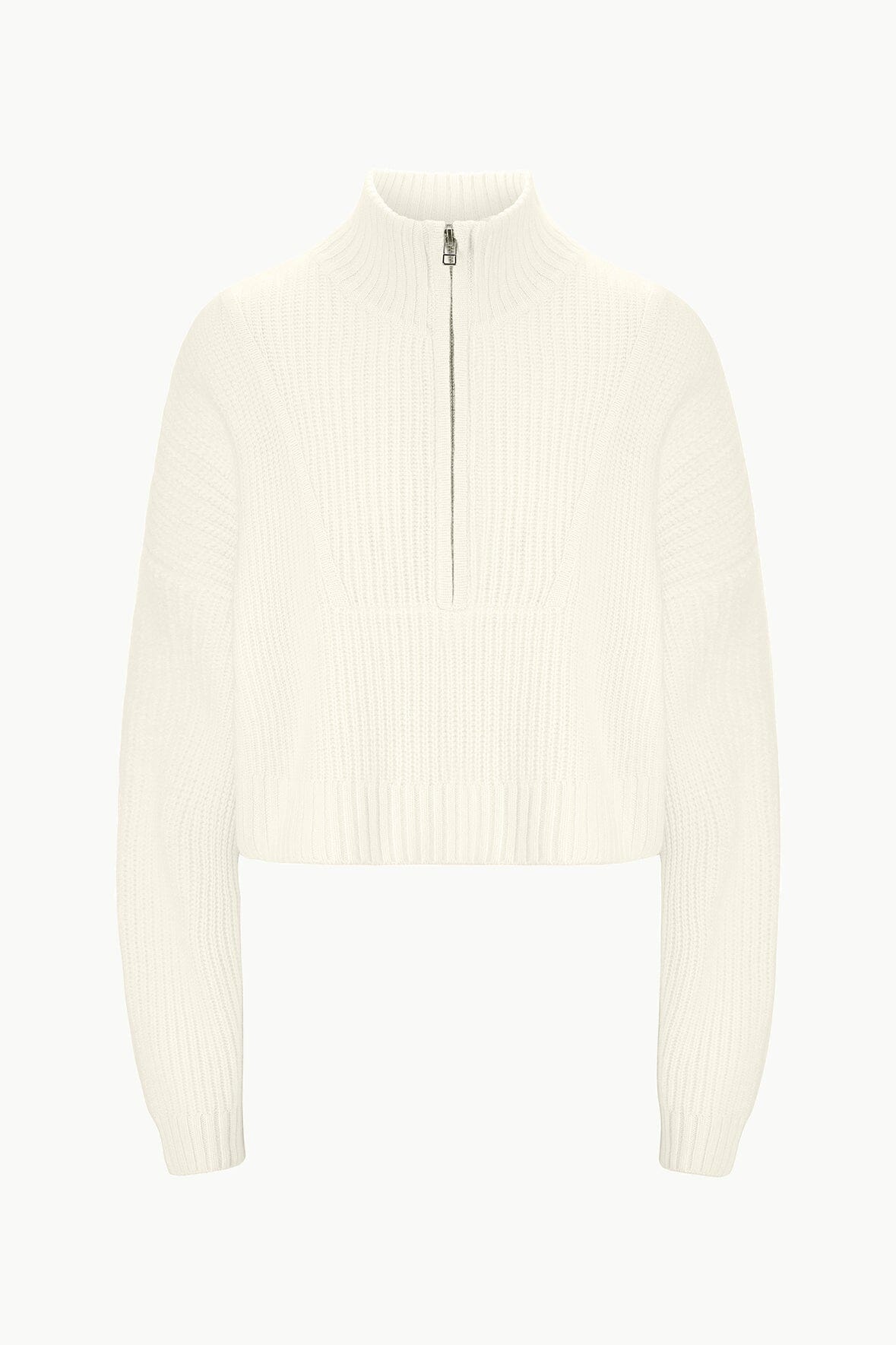 Cashmere Cropped Hampton Sweater | Ivory — 4