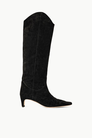 Western Wally Boot | Black Suede — 1