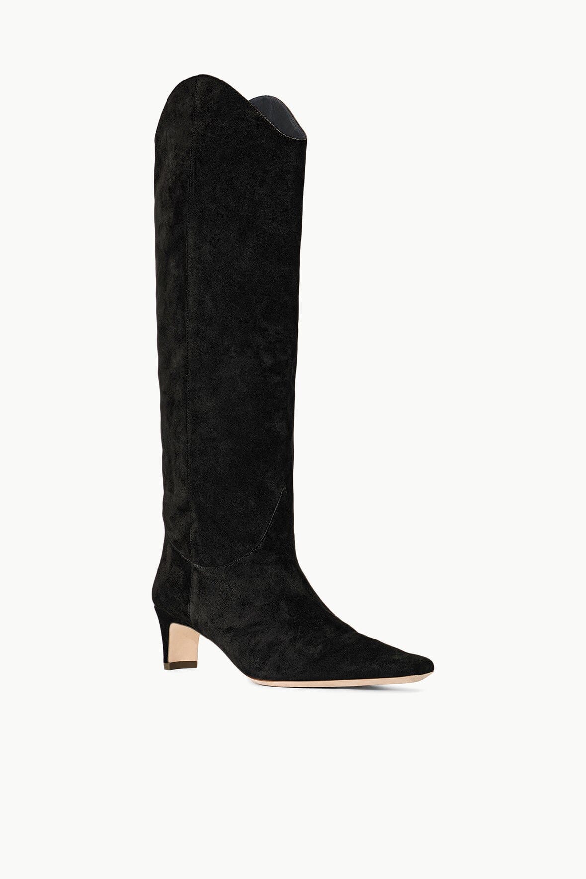 Western Wally Boot | Black Suede — 2