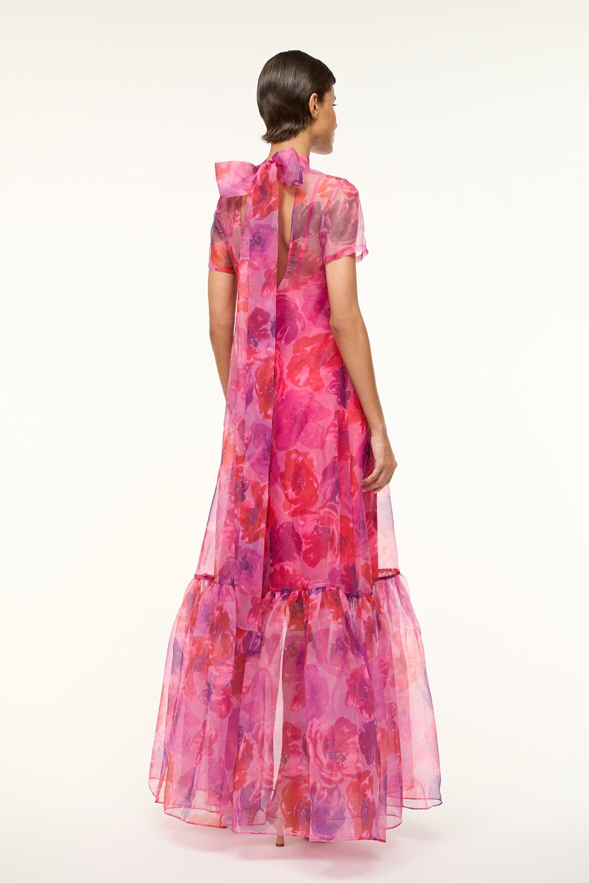 Calluna Dress | Magenta Painted Floral — 2