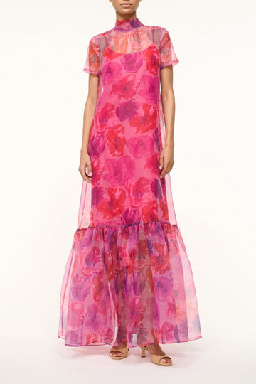 Calluna Dress | Magenta Painted Floral — 1