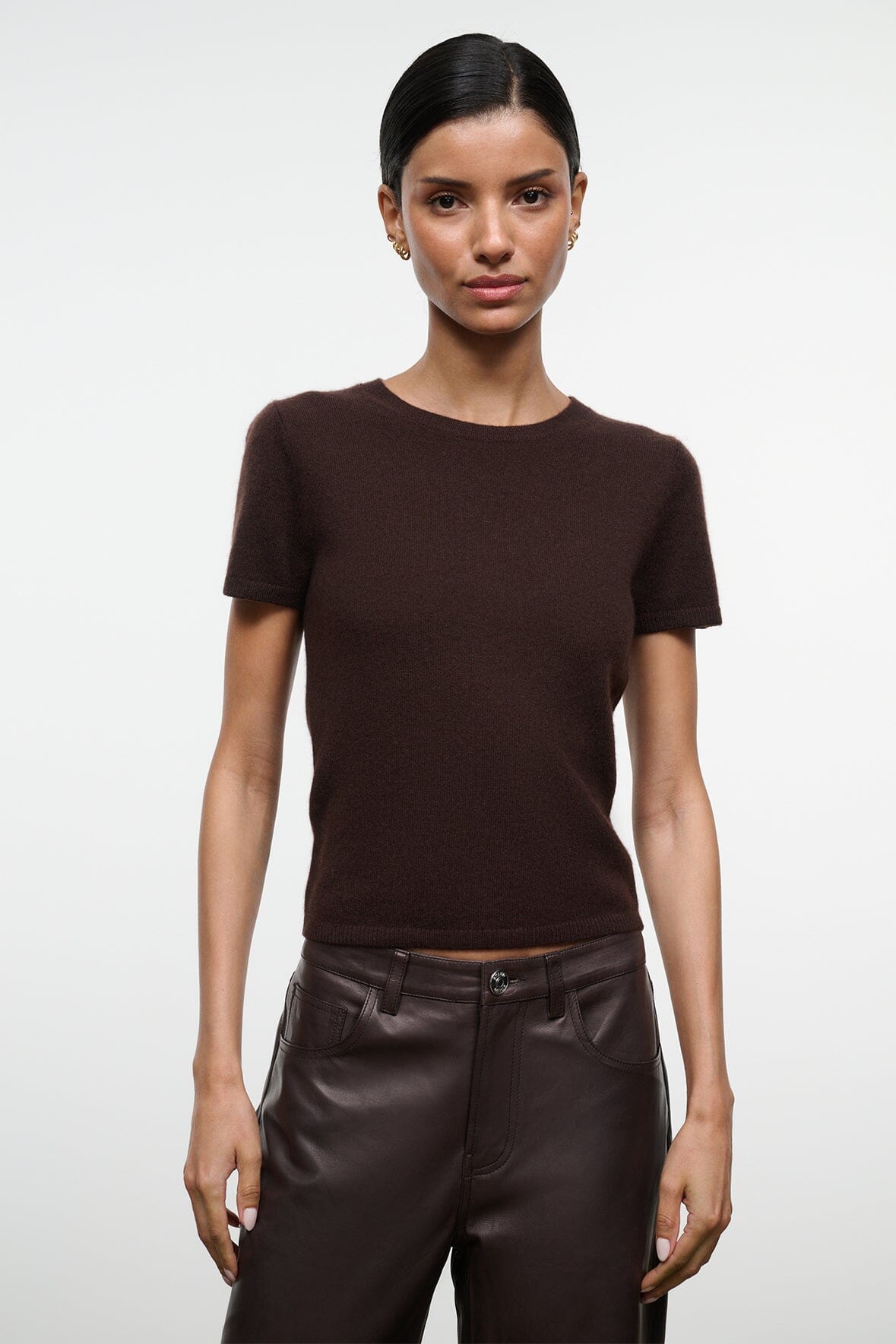 Easy Cashmere Tee | Dark Chocolate — 4