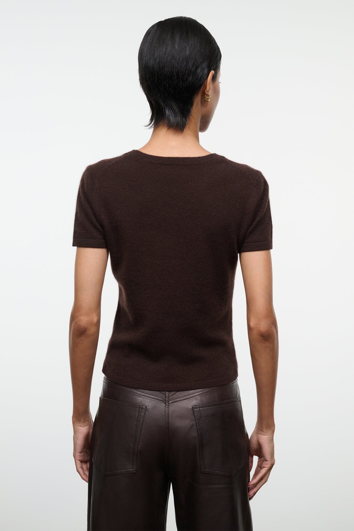 Easy Cashmere Tee | Dark Chocolate — 3