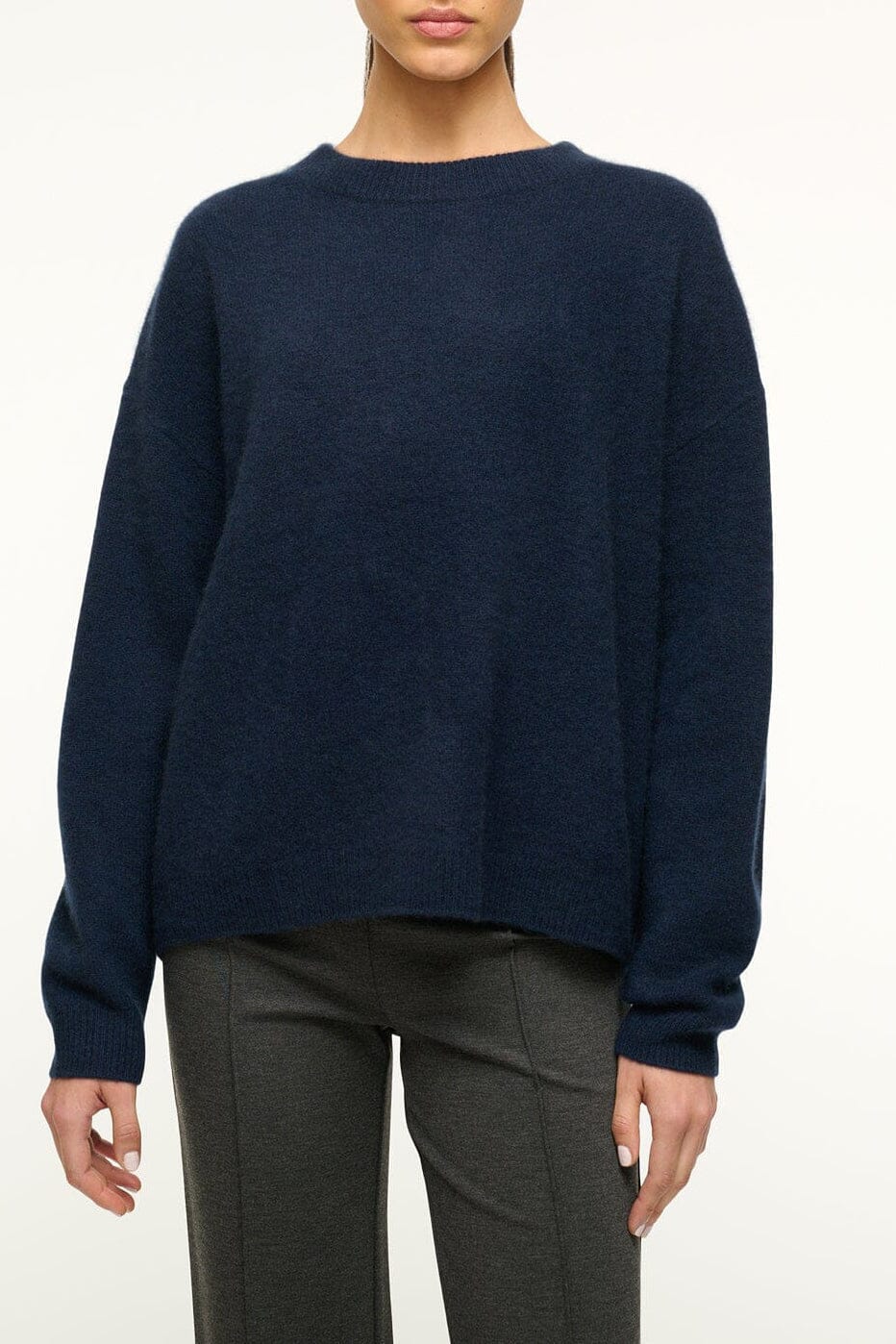 Serrano Cashmere Relaxed Crew | Navy — 1