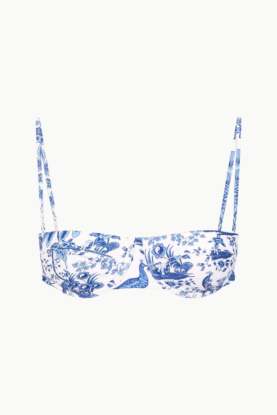 Jo Balconette Bikini Top | Blue Toile — 6