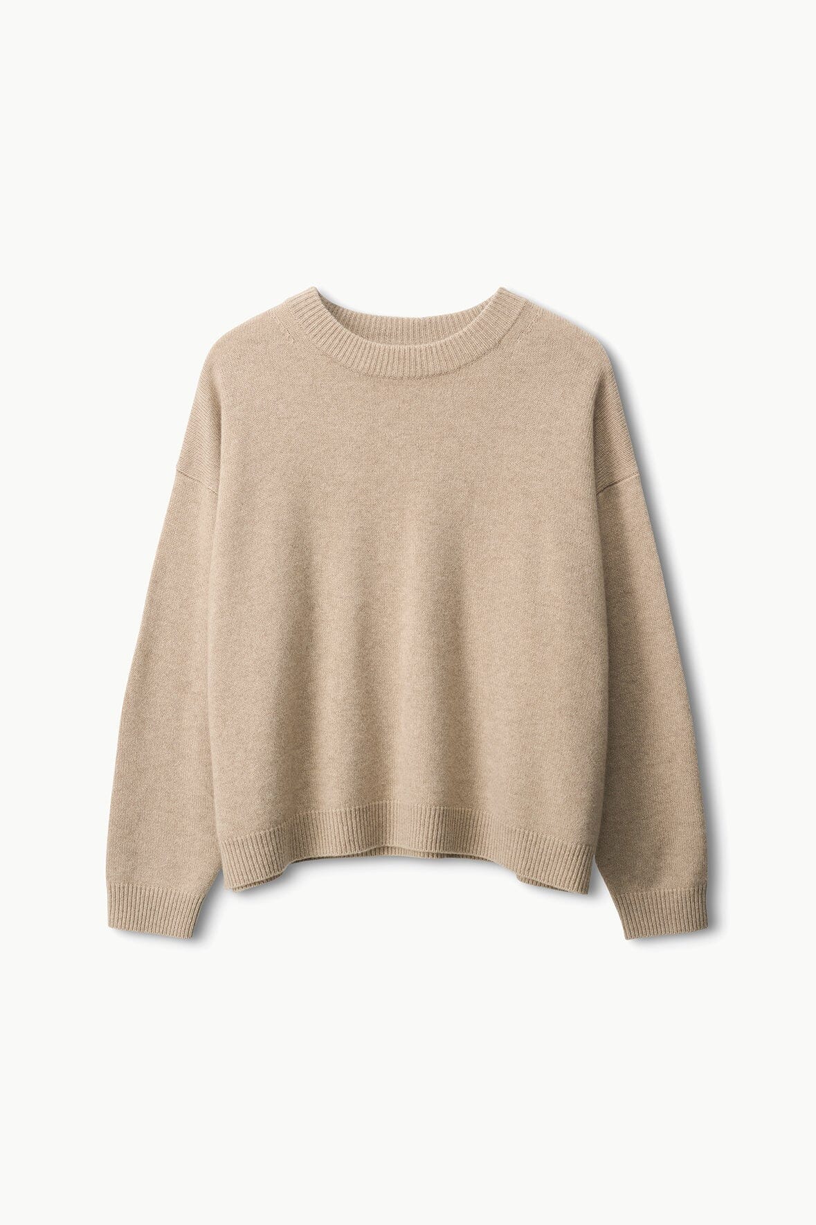 Serrano Cashmere Relaxed Crew | Stone — 6