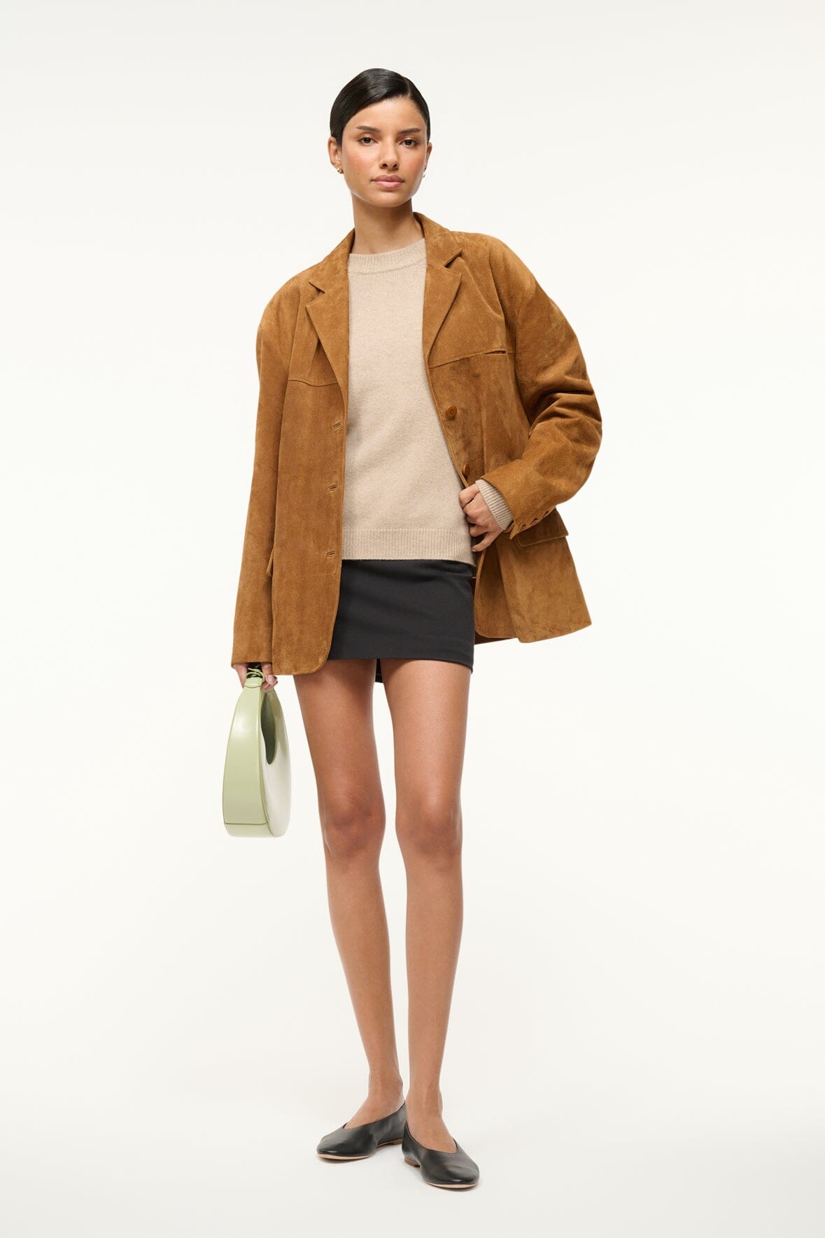 Serrano Cashmere Relaxed Crew | Stone — 4