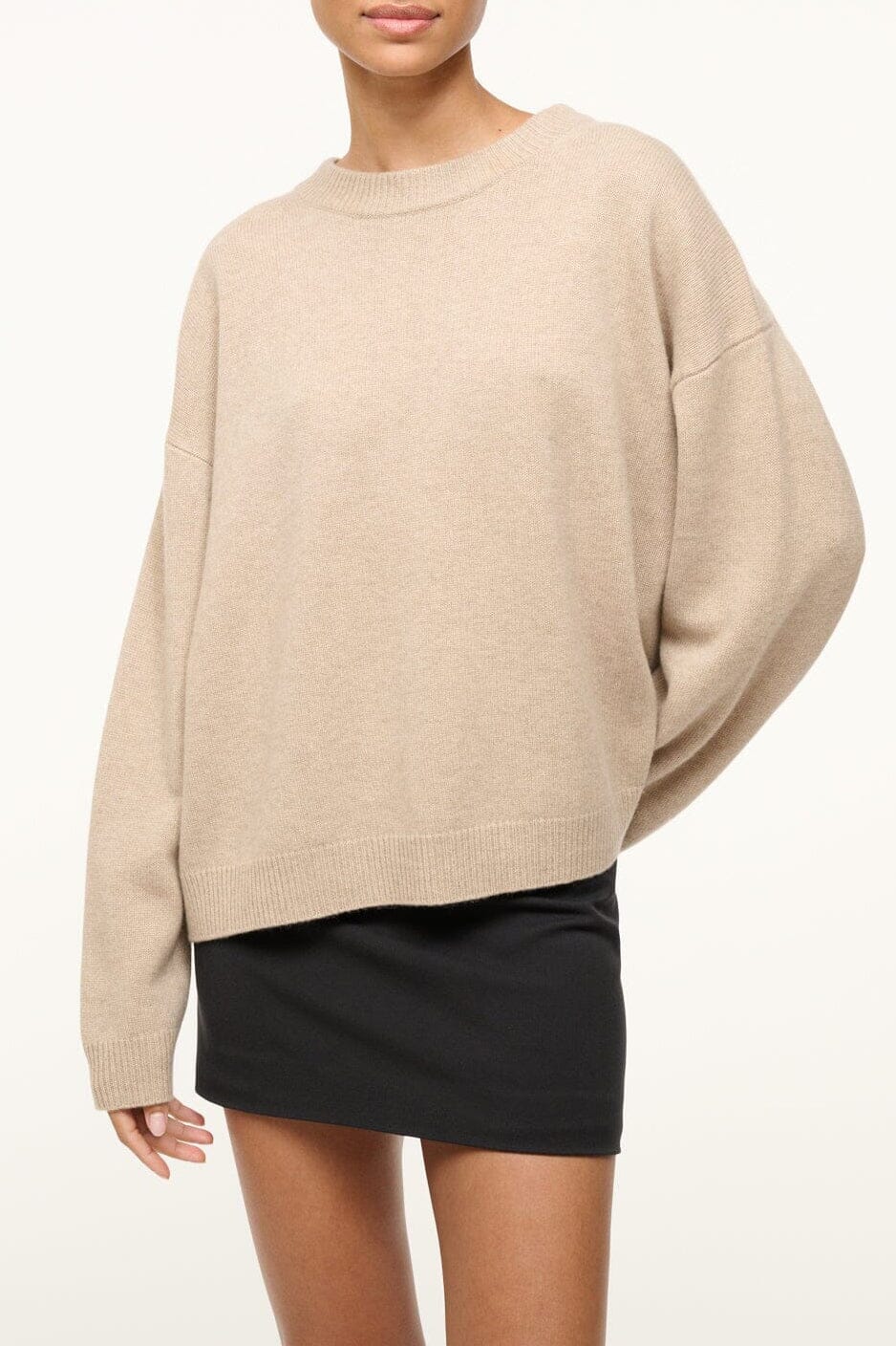 Serrano Cashmere Relaxed Crew | Stone — 1