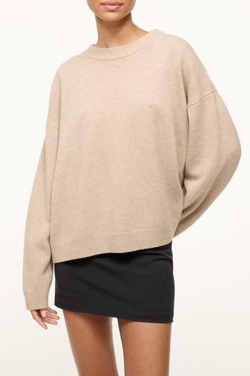 Serrano Cashmere Relaxed Crew | Stone — 1