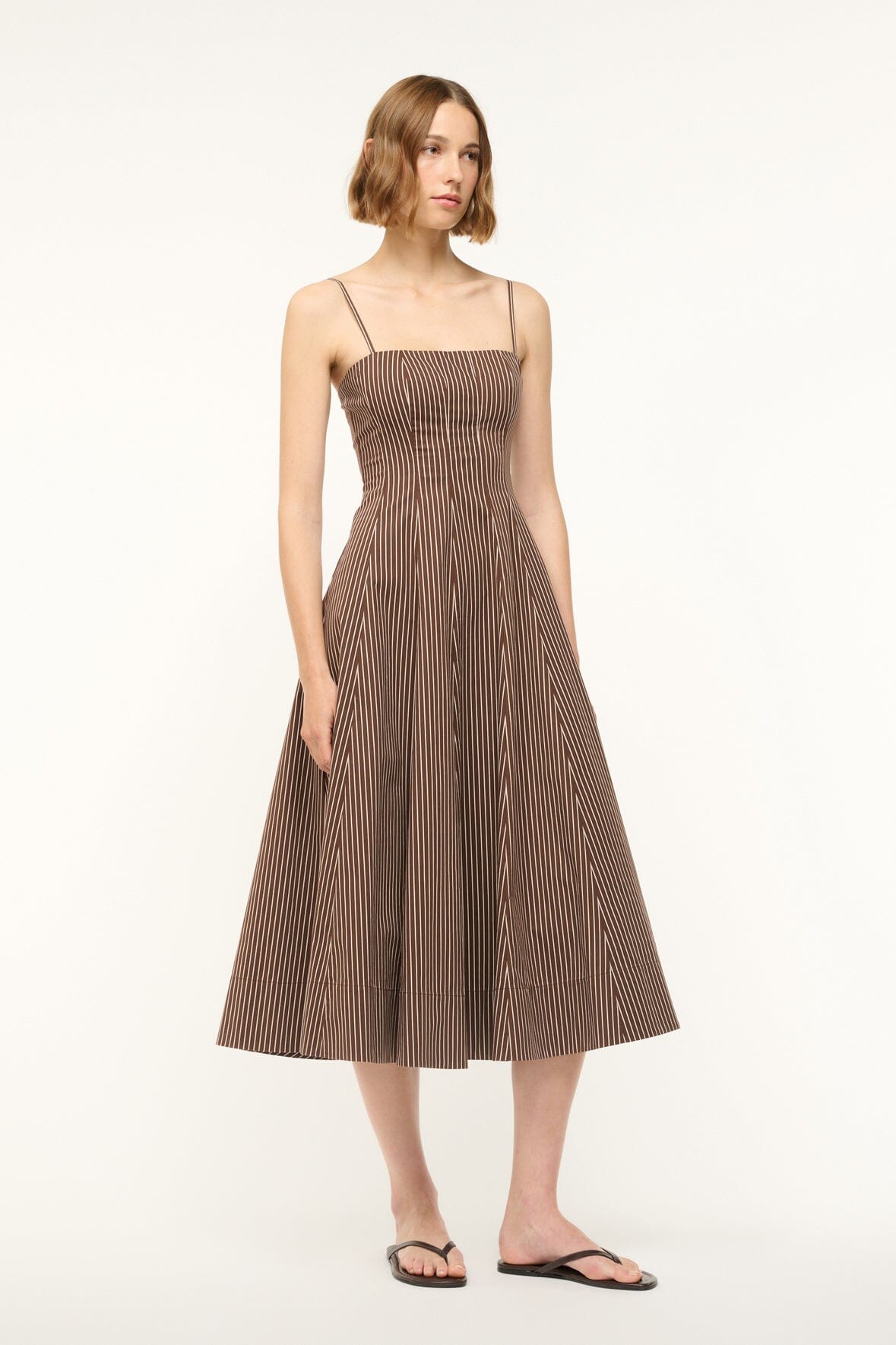 Wylie Dress | Dark Oak Micro Stripe — 4