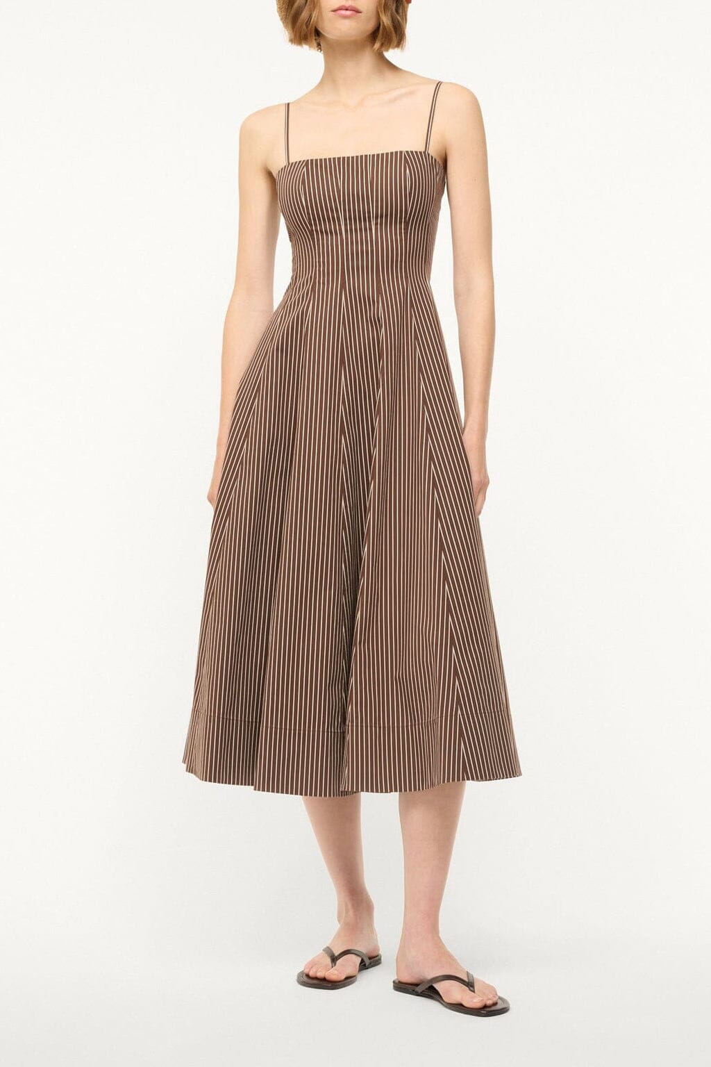 Wylie Dress | Dark Oak Micro Stripe — 1
